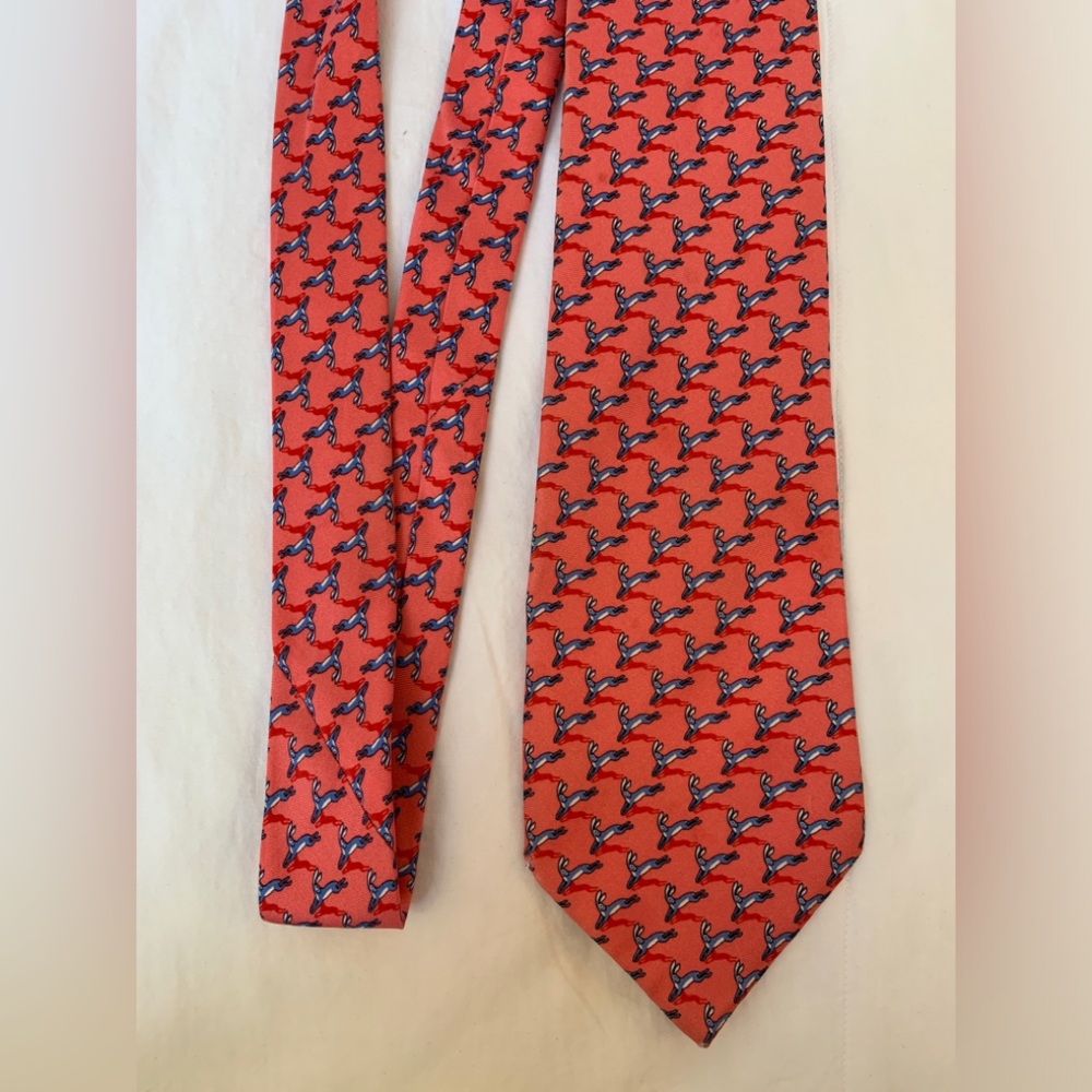Men’s Orange Bird Dog Bay Tie - Bunny Design